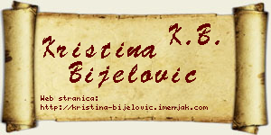 Kristina Bijelović vizit kartica